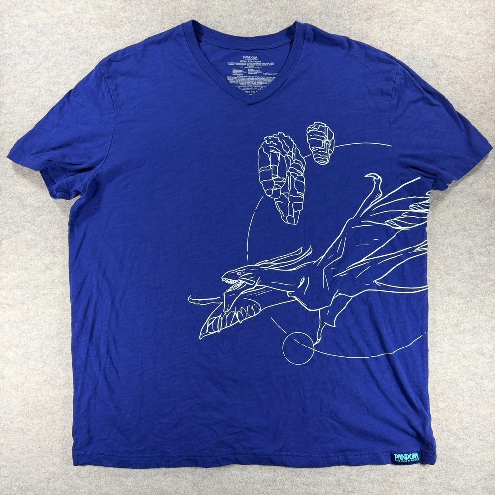 Disney Parks Pandora World of Avatar Banshee Ikran T-Shirt Men's XXL Blue